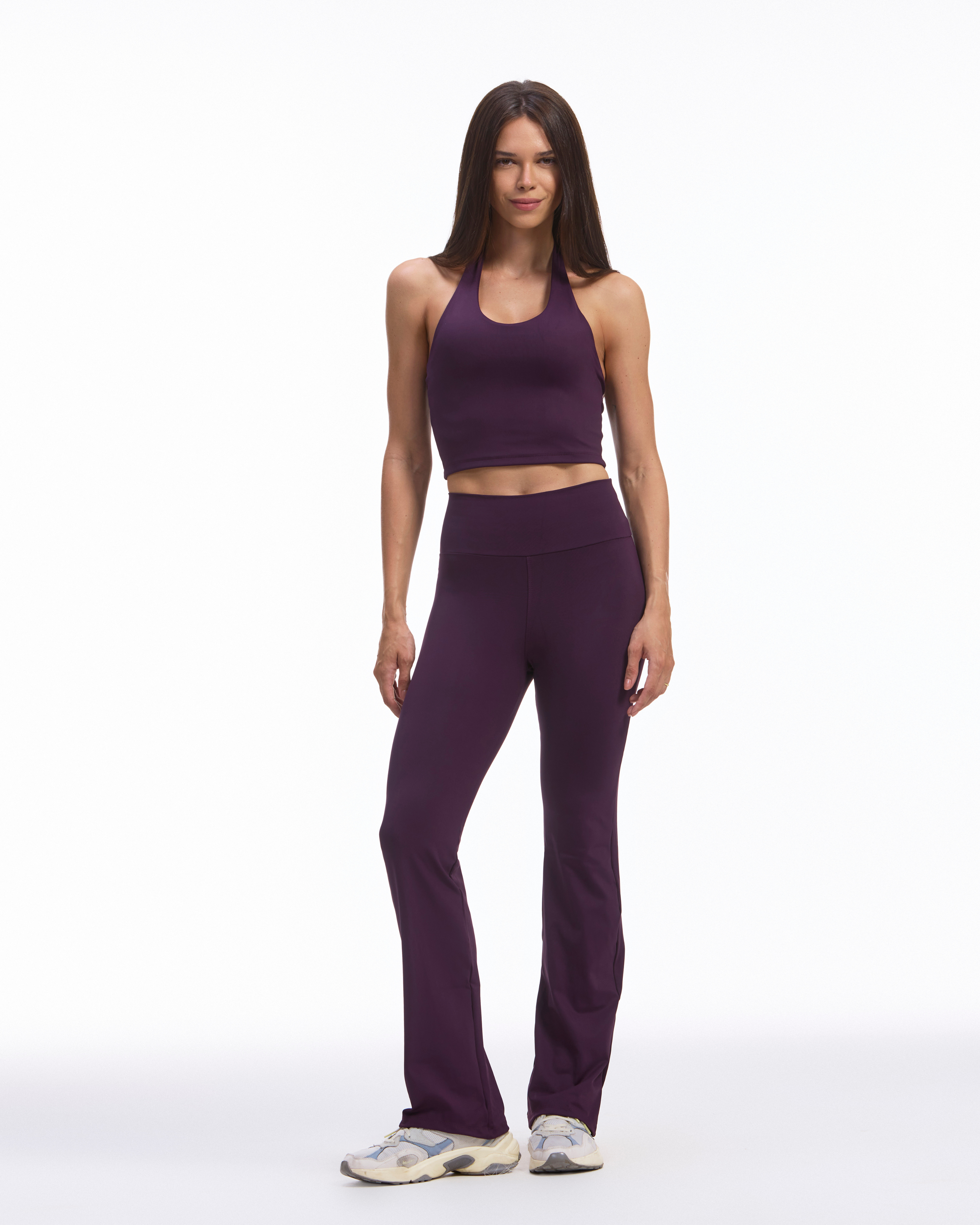 Conjunto Flare cor Roxo Açai Plano Fit